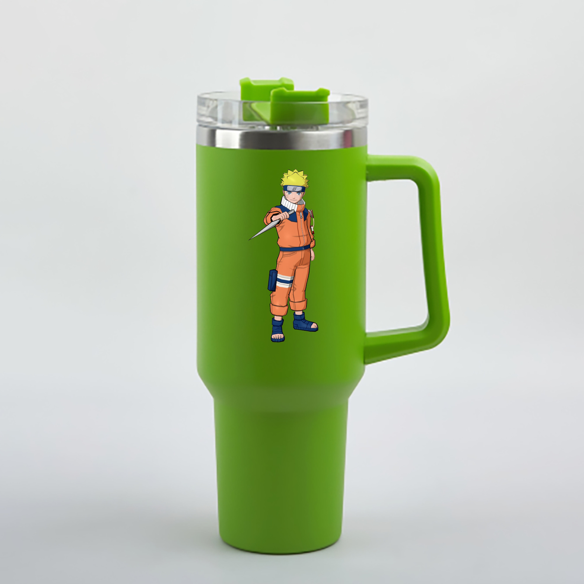 （画像用） NARUTO -ナルト- うずまき ナルト Uzumaki Naruto 1200mL車用タンブラー - クリスタルステッカー（プラスチックストロー付き）